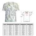thumbnail image 2 of Floral Colorful Flower Womens Tops Women's Fashion Casual Short Sleeve Flower Print Round Neck Pullover Top Blouse, 2 of 6