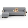 thumbnail image 6 of JIAN YA NA L-Shape Sofa Slipcover Sectional 3 Seater Chaise Cover Pet Dogs Couch Protector  (Light Gray,X-Large), 6 of 8