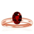 thumbnail image 1 of GemsNY July Birthstone - Traditional Oval Untreated Ruby Solitaire Ring (Grade - AAAAA | 0.65cts.), 1 of 4