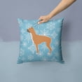 thumbnail image 2 of Winter Snowflake Dog Profile Art Fabric Decorative Pillow, 2 of 4