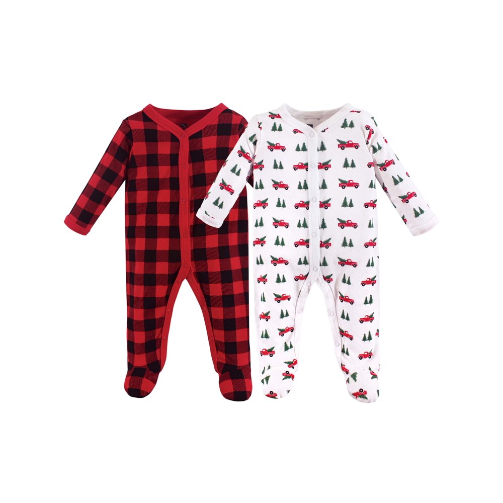 Hudson Baby Holiday Sleep N Play Pajamas, 2pk (Baby Boys)