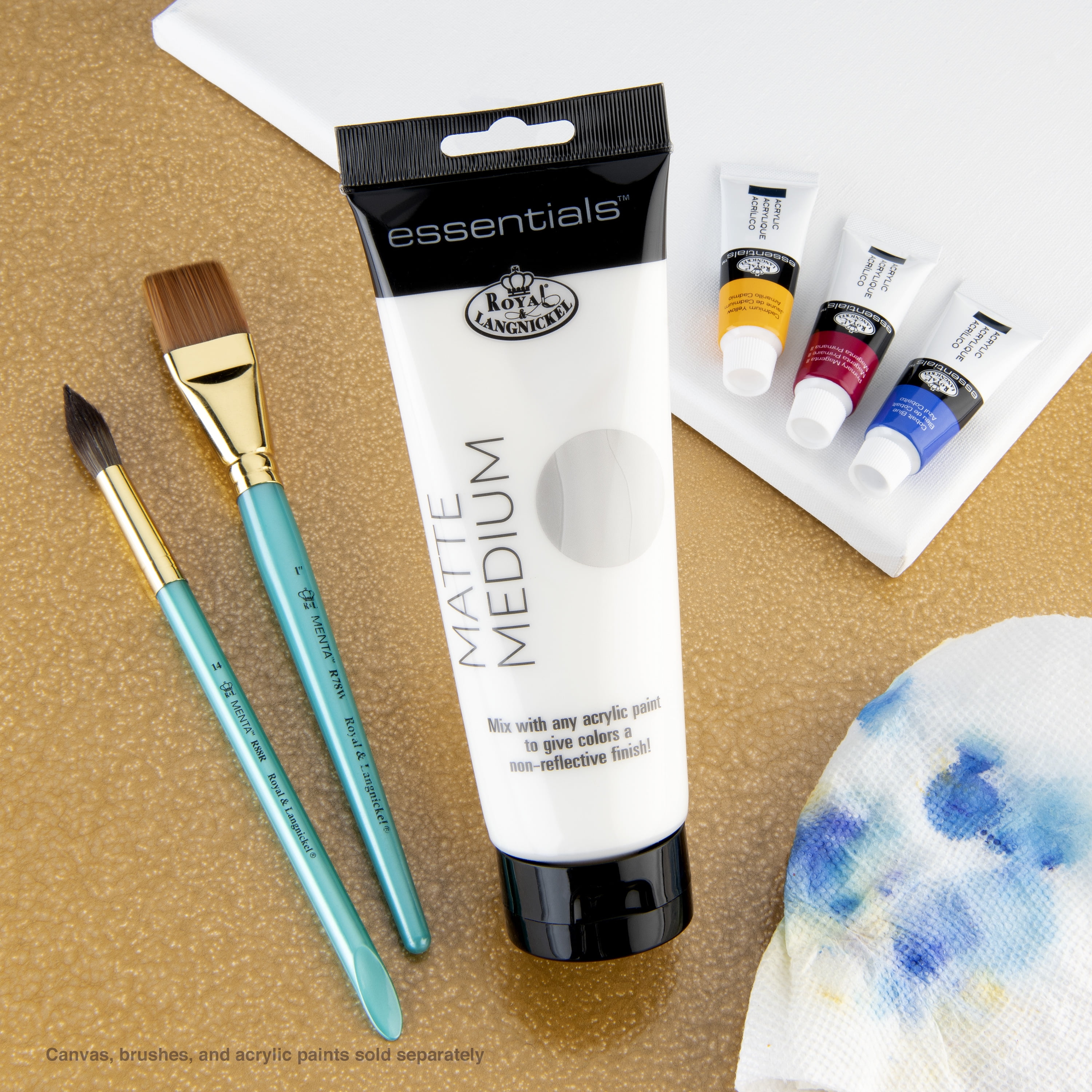 Royal & Langnickel - Médium mat pour peinture acrylique Essentials 250 ml | RAM-25MA | ROYAL BRUSH MFG MOYEN MAT 250ML