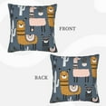 thumbnail image 3 of Bingfone Llama And Cactus Linen Throw Pillow Covers Cushion Case Pocket Button Vintage Farmhouse Pillowcase For Sofa Couch Bed 16"X16", 3 of 9