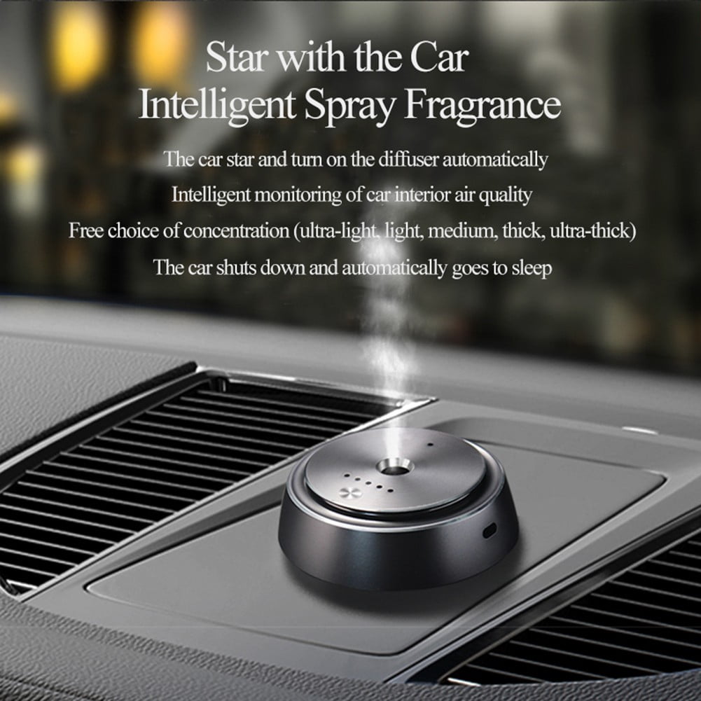 SUKIY Intelligent Car Air Fresheners Scents Adjustable Fragrance Diffusers Freshener Aromas Machine for Office Travel Home Vehicle (Black)
