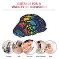 thumbnail image 7 of KLL Magical Mushrooms and Flowers Pattern Shower Cap & Bath Cap for Women,Reversible Oversized Waterproof Shower Caps for all Hair Lengths,Elastic Reusable Bathing Hair Cap, 7 of 7