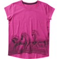 thumbnail image 1 of Carhartt Girls' Toddler Short-Sleeve Crewneck Running Horse T-Shirt, Raspberry Rose Heather, 2T, 1 of 2