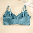 thumbnail image 6 of iHPH7 Smooth Satin Bras for Women Wireless Seamless Plunge Bralette Silk Feeling Comfort Thin Strap Everyday Bra Sky Blue XL, 6 of 9