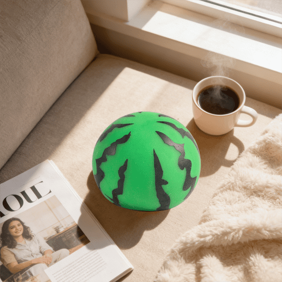 Realistic Watermelon Fruit Squishies, Large Funny Textured Food Stress Balls, Hand Strengthening Sensory Squishies for Classroom Office