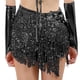 thumbnail image 3 of Vestido Borla Mujer Moda Halter Vestido Elegante Estilo Samba Vestido con Manga Sólido Kuymtek Negro Única para Mujer, 3 of 8