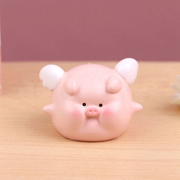 Adorno Pig You Happy Muñeco cerdito adorable Artesanía en micro resina Estudiante