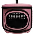 thumbnail image 6 of Collapsible Cat Carrier Hard, Travel Pet Carriers Bag for Small Dogs for Car Travel with Ventilation Guinea Pig 2 Small Cats Carrier Cage Dog Crate (Pink), 6 of 6