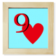 thumbnail image 1 of Corazón de amor 9 cartas Unbranded marco cuadrado 8 x 8, 1 of 4