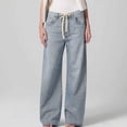 thumbnail image 2 of Lenpel Jeans for Woman Trendy Loose High Waisted Wide Leg Denim Pants Baggy Casual Trousers with Pockets, 2 of 6