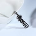thumbnail image 2 of Unisex Hug Couple Pendant Necklace Dance Partner Choker Neck Chain Jewelry Gift Brass Silver, 2 of 8