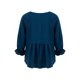 thumbnail image 3 of VISgogo Camisa holgada informal para mujer, blusas peplum de manga larga con cuello en V de color sólido, S/M/L/XL VISgogo moda, 3 of 9