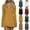 Yellow, variant on Mrzvby Long Sleeve Hooded Dresses For Women Casual Loose Zip Mock Neck Fall Dress Solid Color Short Dress Casual Mid-Length Sports Dresses