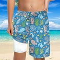 thumbnail image 2 of Shadoumai Little Boys Swim Trunks Set 3d Prints Dinosaurs High Stretch Swimming Short Casual Summer Beach Pool Swimming Shorts Swimwear for Boys 1 Piece Zipper Bathing Suit, 2 of 4