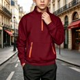 thumbnail image 2 of YOUYEDIAN Boys Half Zip Sweatshirt Kids Casual Long Sleeve Mock Neck Pullover Hoodie with Pockets, 2 of 5