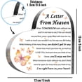 thumbnail image 2 of Sympathy Gifts - A Letter From Heaven- Memorial Gift For Loss Of Mother Father Husband Son, Acrylic Heart Keepsake,Remembrance Sympathy Gifts （Butterfly）, 2 of 6