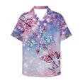 thumbnail image 5 of Men's Short Sleeve Button Down Shirts Casual Printed Summer Regular Fit Beach Shirt, 5 of 5