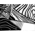 thumbnail image 4 of (148 x 200 cm) Wall tapestry, psychedelic, with moon, star and cloud pattern, black and white, for bedroom, 4 of 5