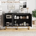 thumbnail image 4 of Moderno buffet sideboard: 3 doors y estante design, wood credenza consola gabinete in negra, 4 of 7