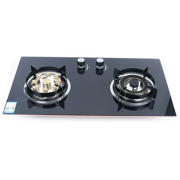 Bentism Built-In Electric Cooktop Radiant Ceramic Cooktop 1800W 2 Burners 11.6x20 inch, Size: 2 Burners 1800W, Black