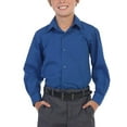 thumbnail image 2 of Boy's Classic Fit Long Sleeve Casual Button Down Toddler Kids Dress Shirt (Royal Blue, 10), 2 of 3