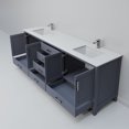 thumbnail image 6 of Jacques 80 in. W Dark Grey Double Bath Vanity, Cultured Marble Top, and Faucet Set, 6 of 8