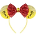 thumbnail image 2 of FANYITY Orejas de Minnie navideñas, diadema con orejas de lentejuelas de Mickey para niños, niñas, mujeres, viaje de Halloween y Disney (Winnie), 2 of 4