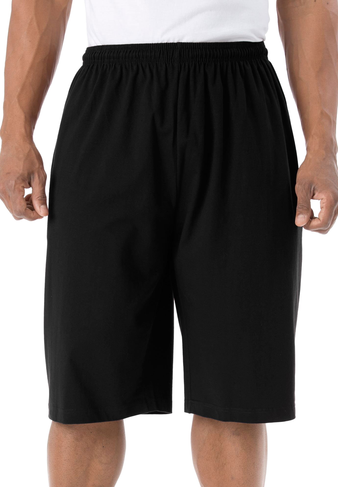iNewbetter Mens Shorts Breathable Big and Tall Elastic Waist Drawstring Casual Athletic Shorts 