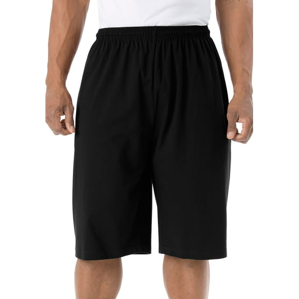 Kingsize Men's Big & Tall Lightweight Extra Long Jersey Shorts ...