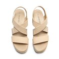 thumbnail image 4 of Sandalias de Cuña DREAM PAIRS Plataforma Tacón 7 cm Nude Slip-On, 4 of 6