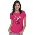 thumbnail image 4 of Fight Boxing Breast Cancer Warrior Womens Slim Fit Graphic Tee Brisco Brands M, 4 of 5