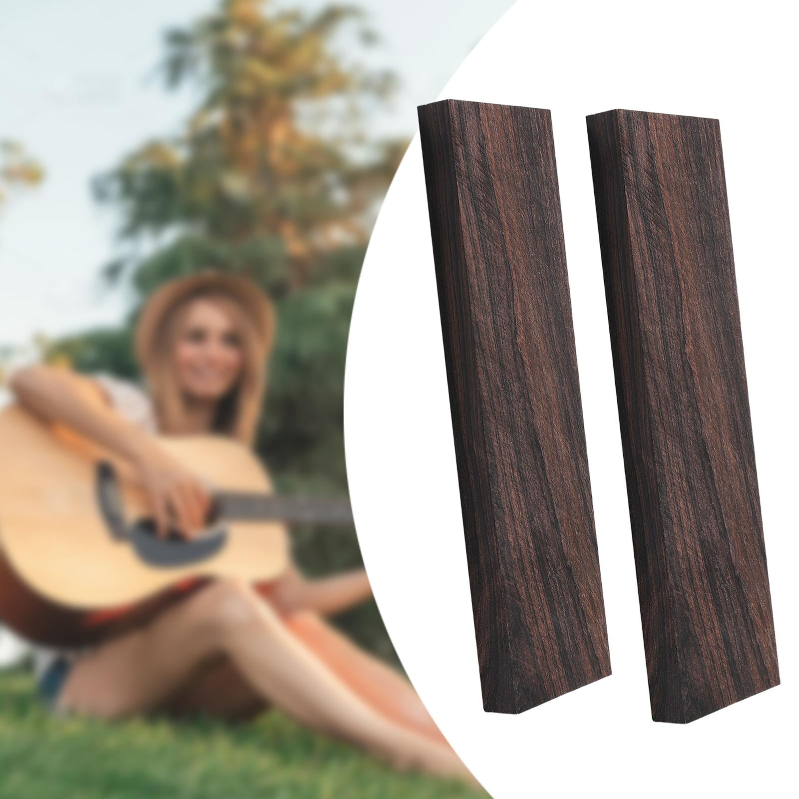 FVDPWYE Blackwood Lumber Blackwood Blank Bridges Smooth Surface for Crafts Musical Knobs 2 pc