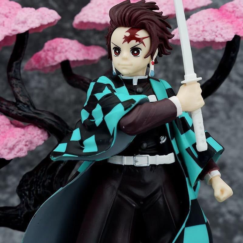 Agatsuma Figure Nezuko Figure Tanjirou Figure Kochou Shinobu Figure Scenes Figurine 20cm/7.9inch PVC Character Statue Souvenirs Anime Fans Gifts (Kamado Tanjirou)