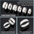 thumbnail image 5 of 24pcs Titanium Steel Plain Simple Band Rings 7 Sizes Blank Removable Core for Wood Turning Jewelry Making for making, 5 of 6