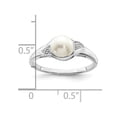 thumbnail image 2 of Bague Solitaire en Perles d'Eau Douce de Culture 6,5 mm en Argent Sterling, 2 of 4