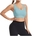 thumbnail image 2 of Zpanxa Sports Bras for Women, Women's Breathable Wirefree Yoga Bra with Wide Adjustable Straps & Removable Padded Cups, 2 of 4