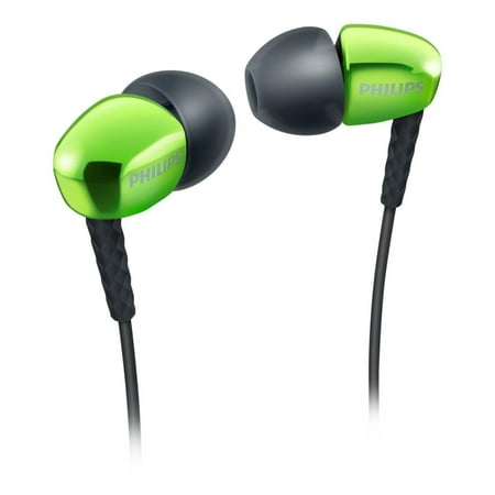 Gn Netcom Headphones - PHILIPS Green SHE 3900 gn 3.5mm Connector Premium In Ear Headphone W/softcaps and Great Bass