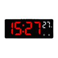 thumbnail image 3 of Reloj despertador digital LED electrónico de 12/24 horas con brillo ajustable para oficina número rojo, 3 of 9