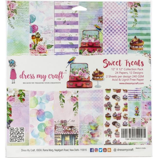 Dress My Craft DMCP2597 Sweet Treats Collection 12 x 12 in. Paper Pad