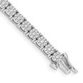 thumbnail image 1 of Diamond2Deal 14K White Gold Cluster Setting Diamond Bracelet 7inch for Women, 1 of 5