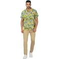 thumbnail image 4 of Stylore Mens Hawaiian Shirt Short-Sleeve Funky Summer Sunflower Turquoise 5XL, 4 of 7