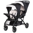 thumbnail image 2 of Baby Trend 2 Sit N' Stand Double Stroller and 2 EZ-Lift 35 Plus Car Seat Combo Set for Toddler and Infant, with 5 Point Safety Harness, Modern Khaki, 2 of 5