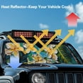 thumbnail image 5 of FUIALDOLG Tropical Plumeria Floral Painting Front Windshield Sun Shade Foldable Front Window Sun Shield Visor Fit for Off-road Vehicle Block UV Rays Car Accessories Heat Keep Car Cooler, 5 of 7
