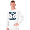 thumbnail image 3 of Trophy Husband Best Partner Hubby Men's Big & Tall Long Sleeve Graphic Tee Brisco Brands 2X, 3 of 5