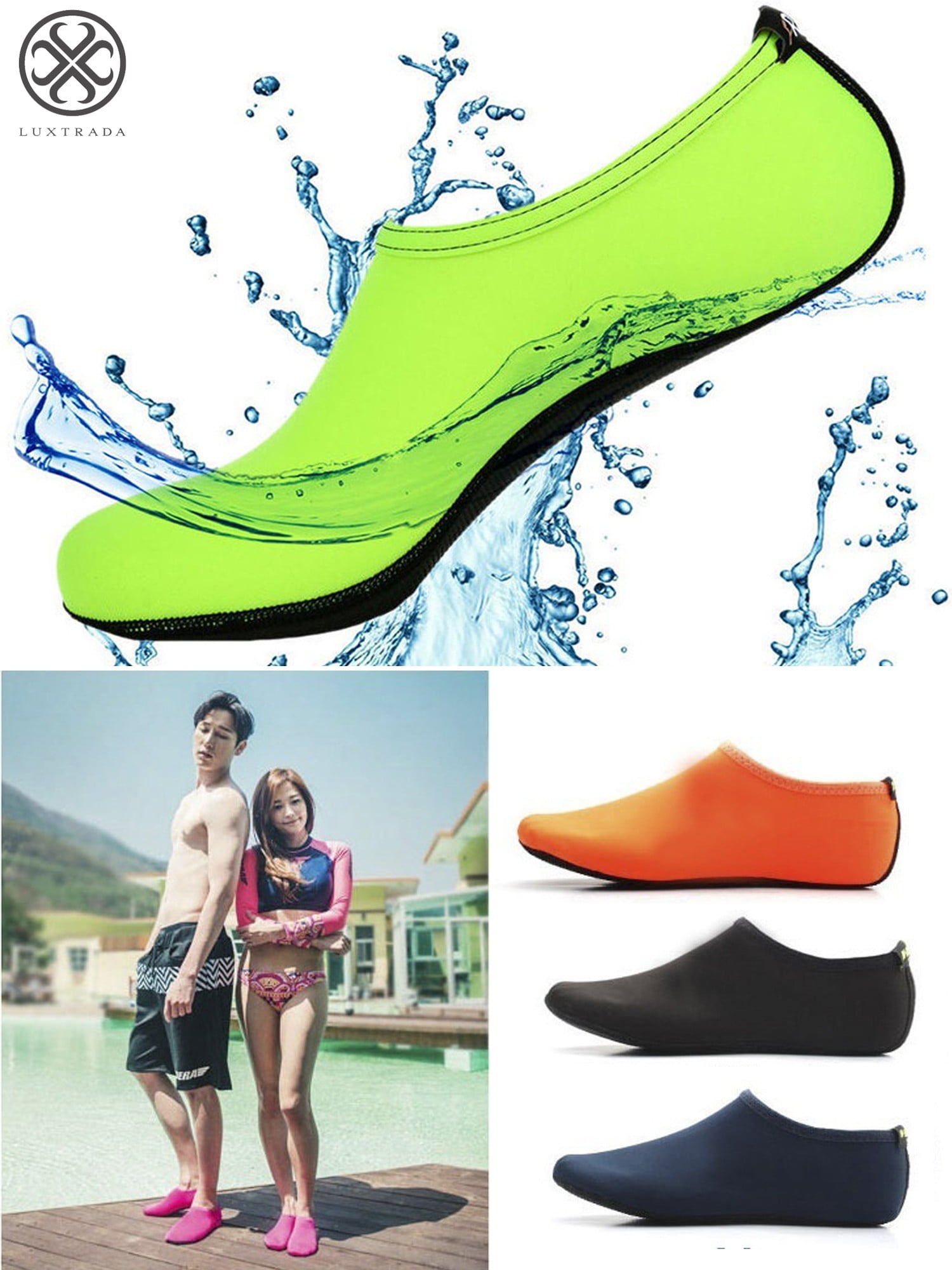 Men Women Water Shoes Aqua Diving Socks Wetsuit Non-slip Swim Beach Slip On Surf