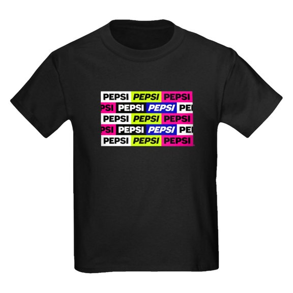 CafePress - Neon Pepsi Pattern Kids T Shirt - Dark T-Shirt Kids XS-XL