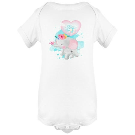 

Cute Elephant With Love Balloon Bodysuit Infant -Image by Shutterstock 6 Months